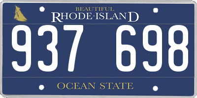 RI license plate 937698