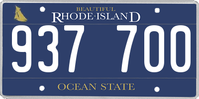 RI license plate 937700