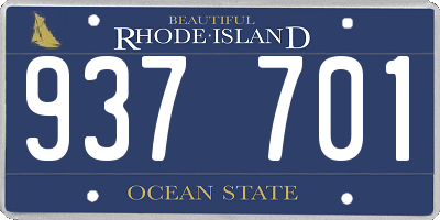 RI license plate 937701