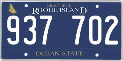 RI license plate 937702