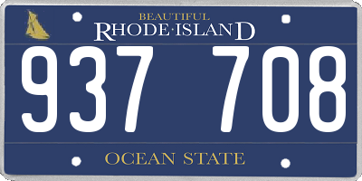 RI license plate 937708