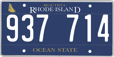 RI license plate 937714