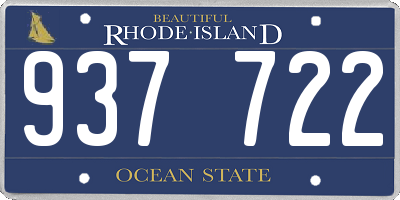 RI license plate 937722