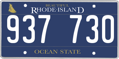 RI license plate 937730