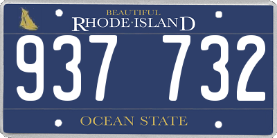 RI license plate 937732