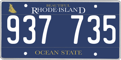 RI license plate 937735
