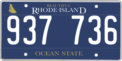 RI license plate 937736