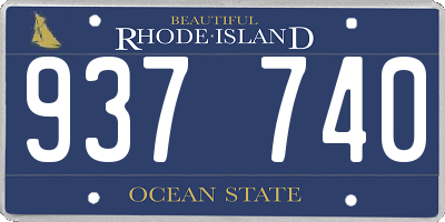 RI license plate 937740