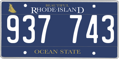 RI license plate 937743