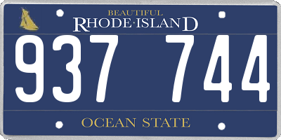 RI license plate 937744