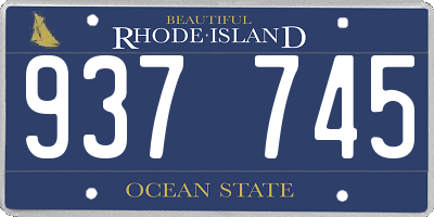 RI license plate 937745