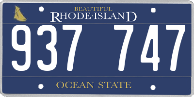 RI license plate 937747