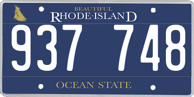 RI license plate 937748