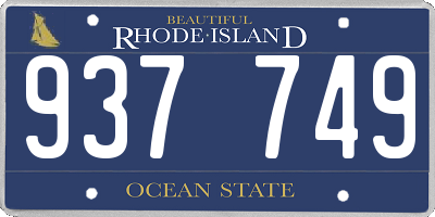 RI license plate 937749