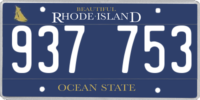RI license plate 937753