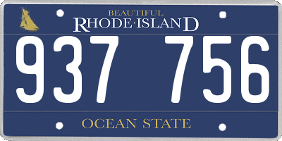 RI license plate 937756