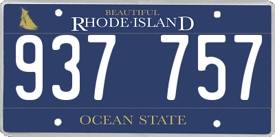RI license plate 937757