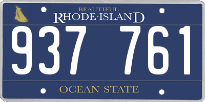RI license plate 937761
