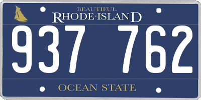 RI license plate 937762