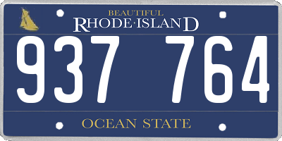 RI license plate 937764