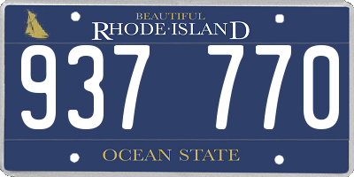 RI license plate 937770