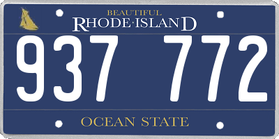 RI license plate 937772