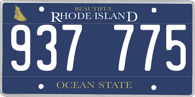 RI license plate 937775