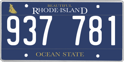 RI license plate 937781