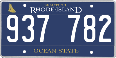 RI license plate 937782