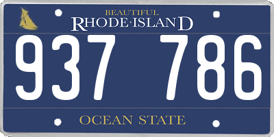 RI license plate 937786