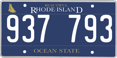 RI license plate 937793