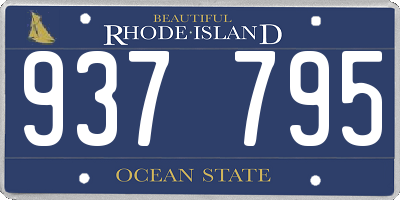 RI license plate 937795
