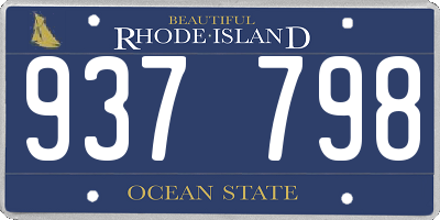 RI license plate 937798