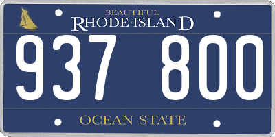 RI license plate 937800