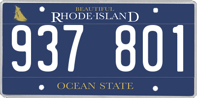RI license plate 937801