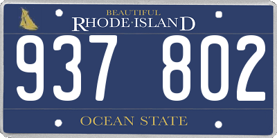 RI license plate 937802