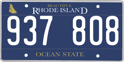 RI license plate 937808