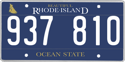 RI license plate 937810