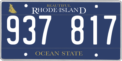 RI license plate 937817