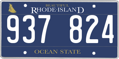 RI license plate 937824