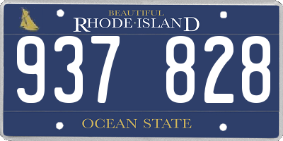 RI license plate 937828