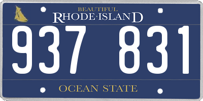 RI license plate 937831