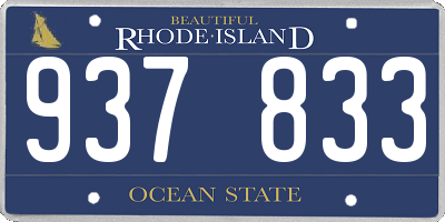 RI license plate 937833