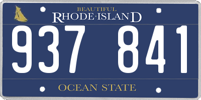 RI license plate 937841