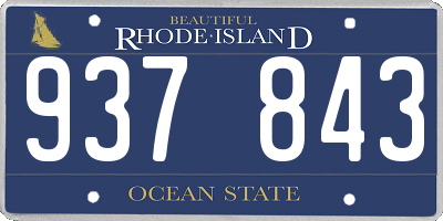 RI license plate 937843