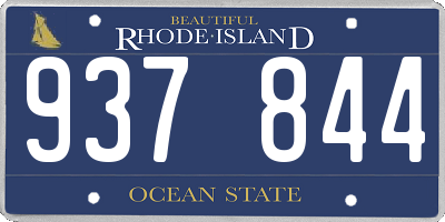 RI license plate 937844
