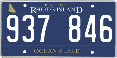 RI license plate 937846