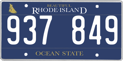 RI license plate 937849
