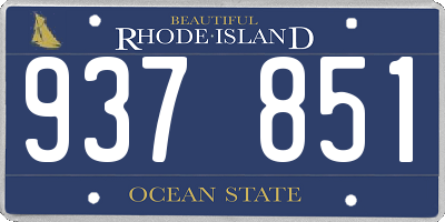 RI license plate 937851