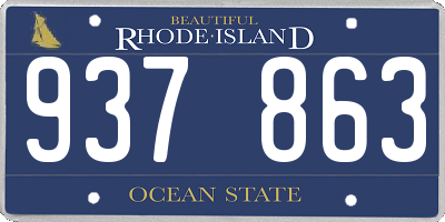 RI license plate 937863